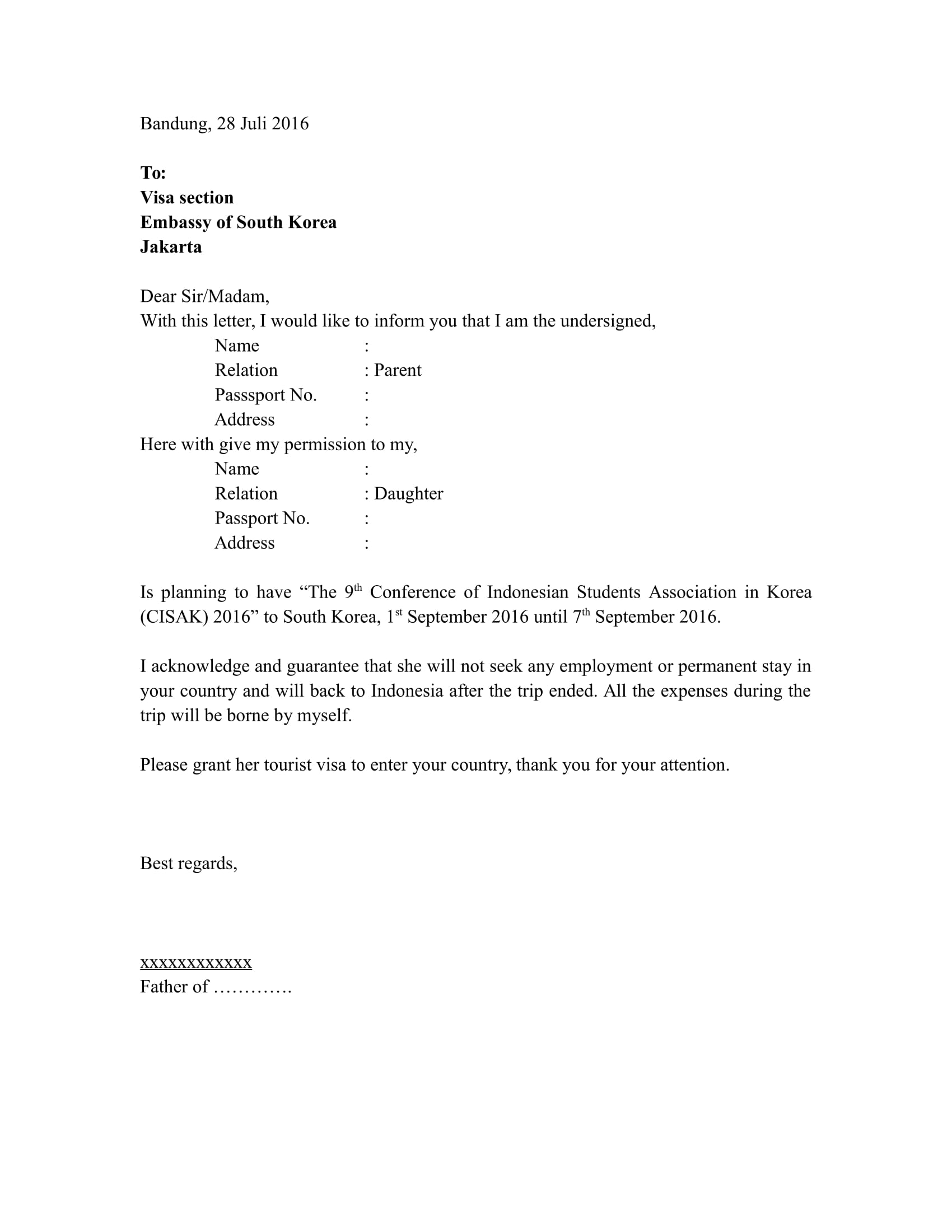 Contoh Surat Izin Orang Tua Untuk Jambore Suratmenyurat Net